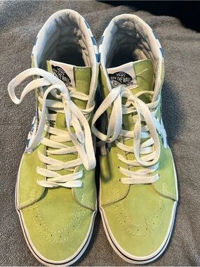 VANS SK8-HI (VANS PATCH) 500714GREEN VN0A38GEUJY MEN'S 9 Ladies 10.5 Clean EUC